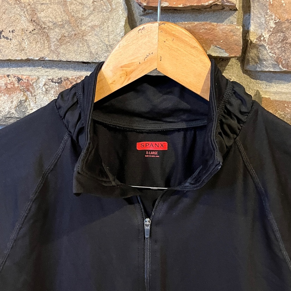 Spanx Black Lightweight Full-Zip Jacket - image 3